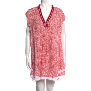 Poupette St Barth Sasha Ruffle dress in red